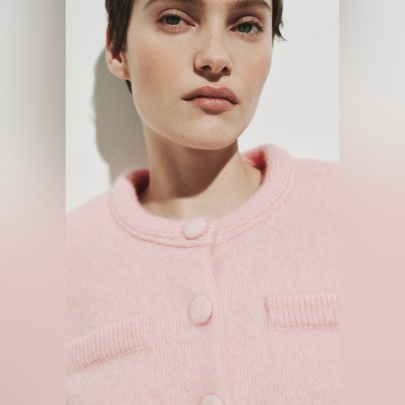 H&M MOHAIR-BLEND CARDIGAN WITH SHOULDER PADS - Picture 9 of 13